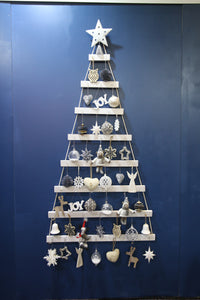 White Artisan Wall Christmas Tree