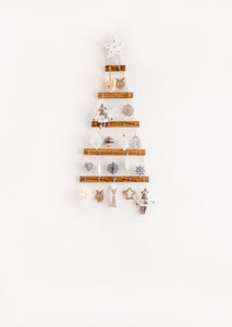Walnut Artisan Christmas Wall Tree