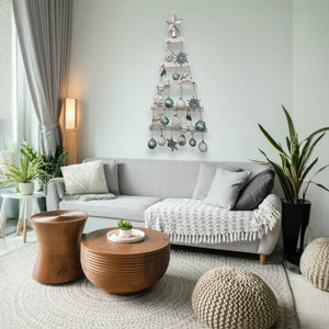 Wall Tree and Decoration Bundle -  White, Silver and Frosty Blue