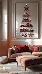 Wall Tree and Decoration Bundle -  Red and White