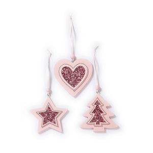 Noble Rose Decorations - 3 assorted