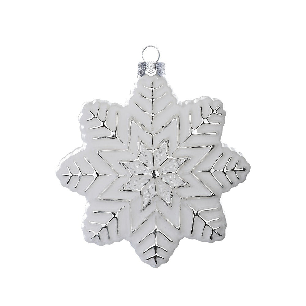 Frosty Silver Glass Snowball – Artisan Wall Decor