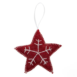 Star Felt Hanger - Red and White