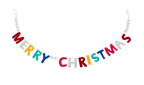 Merry Christmas Felt Garland 120 cm