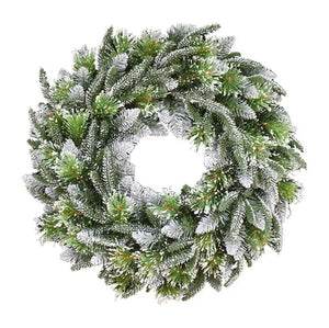 Pine Wreath with Snow