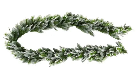 Deco Pine Garland with Snow