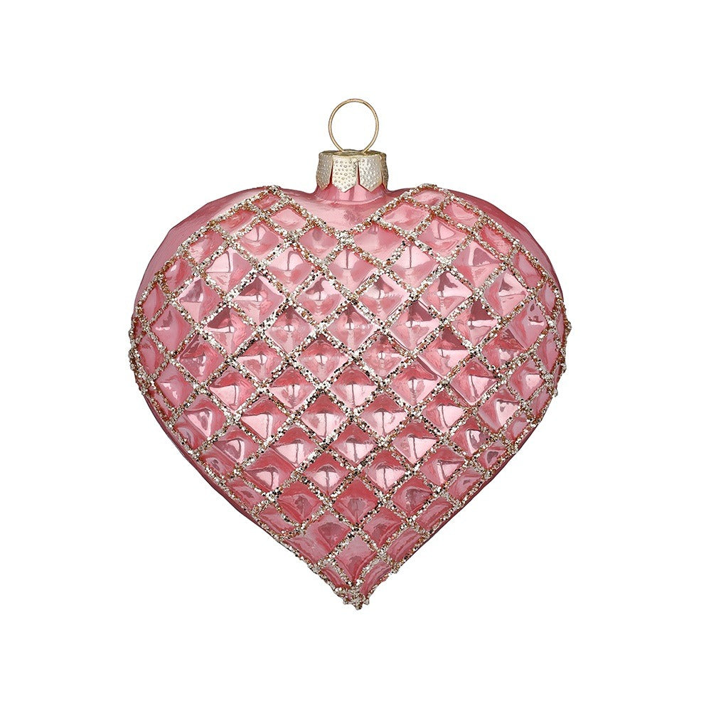 Pearly Rose Waffle Heart