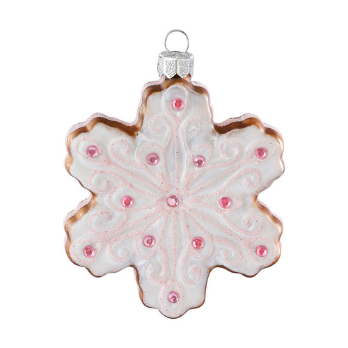 Pink Snowflake Cookie