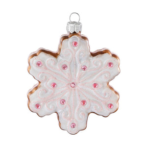 Pink Snowflake Cookie