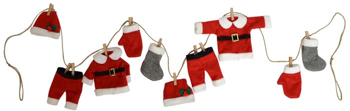 Santa Suit Felt Garland - 190cm Long