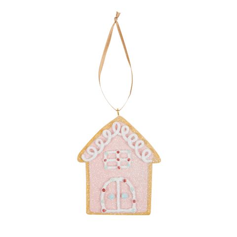 Gingerbread House Decoration - Pink