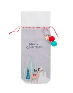 Merry Christmas Gift Bottle Bag